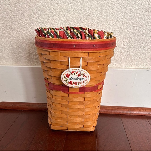 Longaberger Other - Vintage 1998 Longaberger May Series Snapdragon Basket & Tie-On Ceramic Label